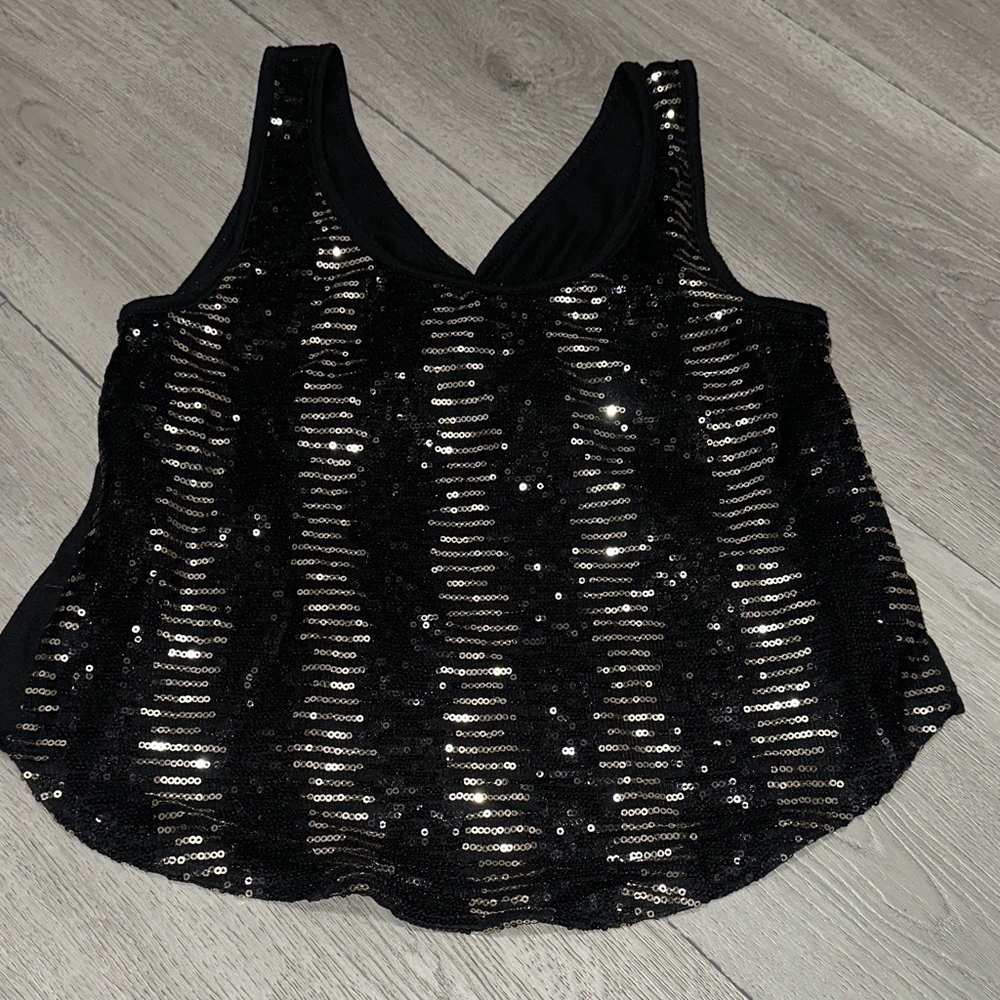 Black Sequin festival Women's Top